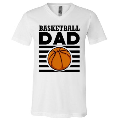 Basketball Dad Vintage Retro Line V-Neck T-Shirt