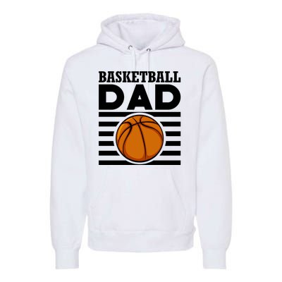 Basketball Dad Vintage Retro Line Premium Hoodie