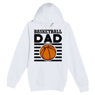 Basketball Dad Vintage Retro Line Premium Pullover Hoodie