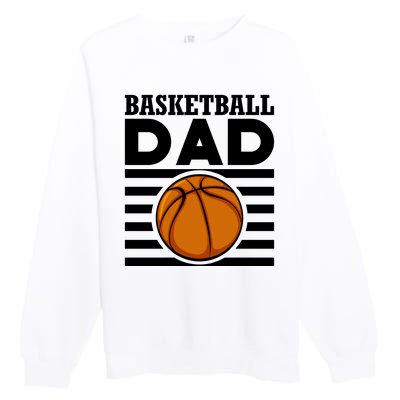 Basketball Dad Vintage Retro Line Premium Crewneck Sweatshirt