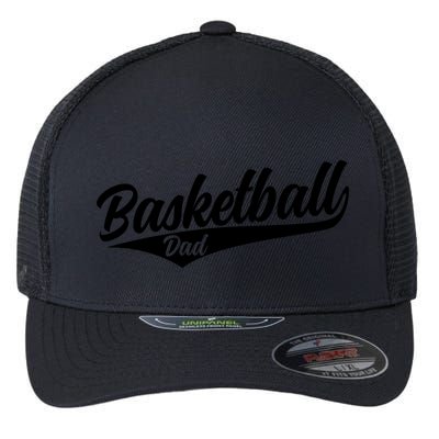 Basketball Dad Vintage Sports Bball Player Fathers Day Flexfit Unipanel Trucker Cap