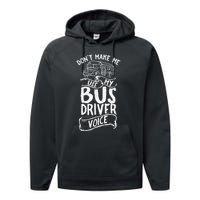 Bus Driver Voice Job Operator Busman Driving Performance Fleece Hoodie