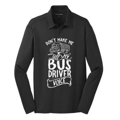 Bus Driver Voice Job Operator Busman Driving Silk Touch Performance Long Sleeve Polo