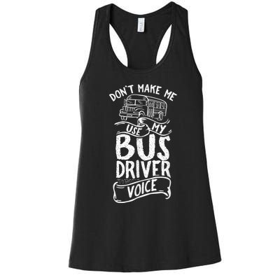 Bus Driver Voice Job Operator Busman Driving Women's Racerback Tank