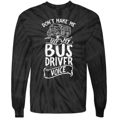 Bus Driver Voice Job Operator Busman Driving Tie-Dye Long Sleeve Shirt