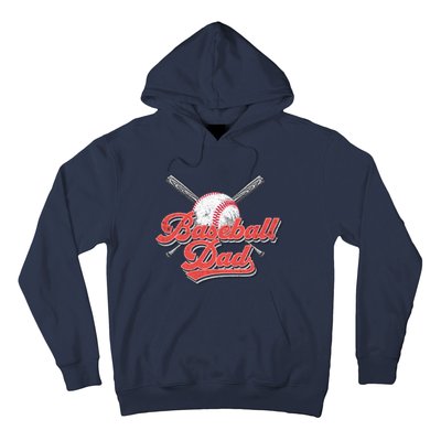 Baseball Dad Vintage Baseball For Dad Hoodie