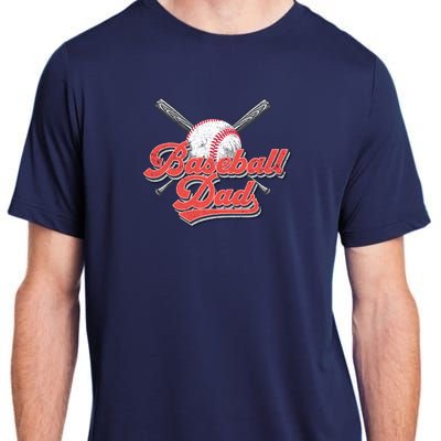 Baseball Dad Vintage Baseball For Dad Adult ChromaSoft Performance T-Shirt