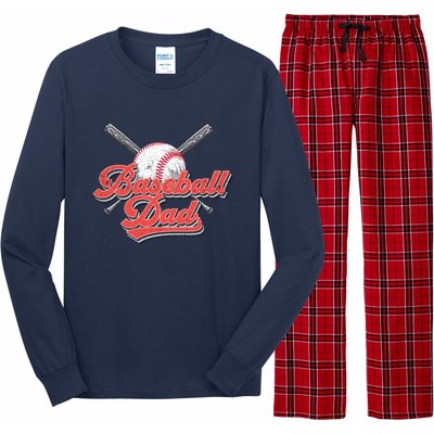 Baseball Dad Vintage Baseball For Dad Long Sleeve Pajama Set