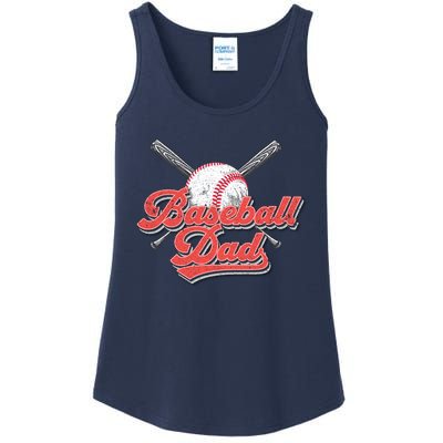 Baseball Dad Vintage Baseball For Dad Ladies Essential Tank