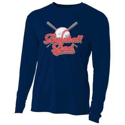 Baseball Dad Vintage Baseball For Dad Cooling Performance Long Sleeve Crew