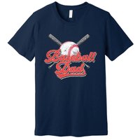 Baseball Dad Vintage Baseball For Dad Premium T-Shirt