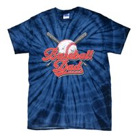 Baseball Dad Vintage Baseball For Dad Tie-Dye T-Shirt