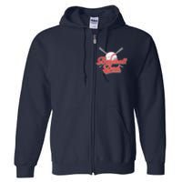 Baseball Dad Vintage Baseball For Dad Full Zip Hoodie