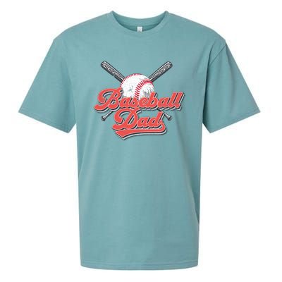 Baseball Dad Vintage Baseball For Dad Sueded Cloud Jersey T-Shirt