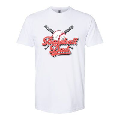 Baseball Dad Vintage Baseball For Dad Softstyle CVC T-Shirt