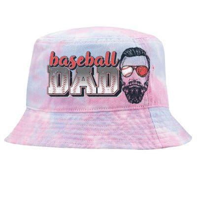 Baseball Dad Vintage Baseball For Dad Tie-Dyed Bucket Hat