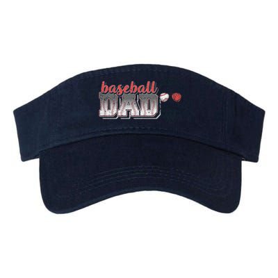 Baseball Dad Vintage Baseball For Dad Valucap Bio-Washed Visor