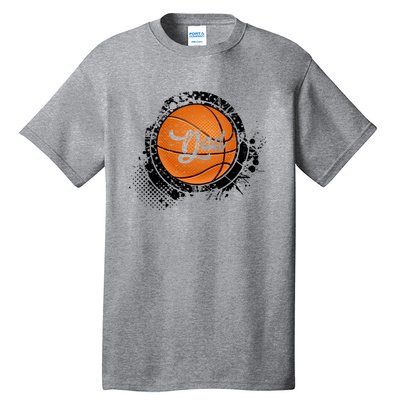 Basketball Dad Vintage Basketball Family Matching Cute Gift Tall T-Shirt