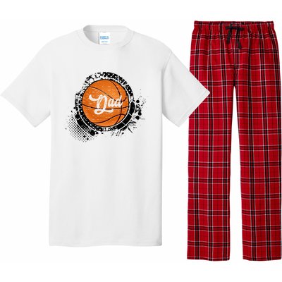 Basketball Dad Vintage Basketball Family Matching Cute Gift Pajama Set