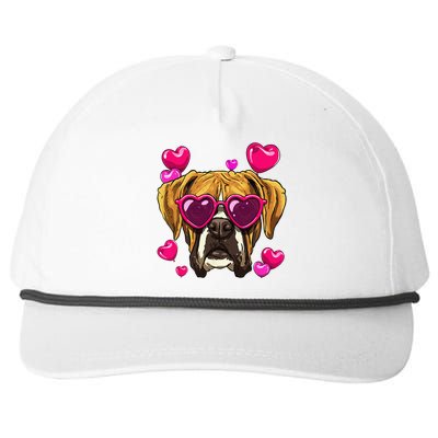 Boxer Dog Valentines Day Dog Breed Owner Keeper Enthusiasts Snapback Five-Panel Rope Hat