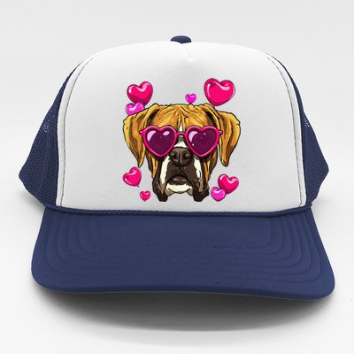 Boxer Dog Valentines Day Dog Breed Owner Keeper Enthusiasts Trucker Hat