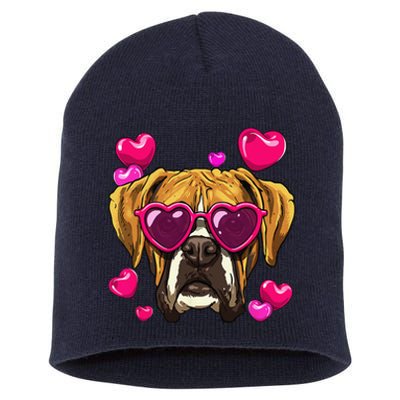 Boxer Dog Valentines Day Dog Breed Owner Keeper Enthusiasts Short Acrylic Beanie