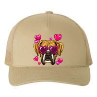 Boxer Dog Valentines Day Dog Breed Owner Keeper Enthusiasts Yupoong Adult 5-Panel Trucker Hat