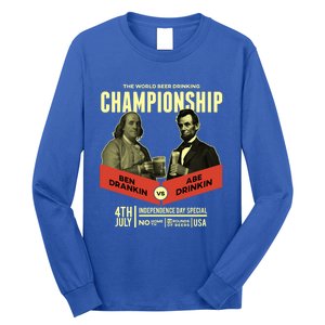 Ben Drankin Vs Abe In Poster 4th Of July Meaningful Gift Long Sleeve Shirt