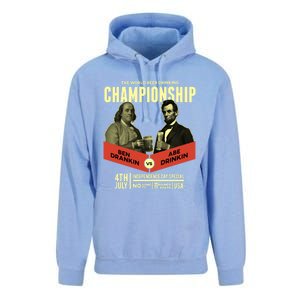 Ben Drankin Vs Abe In Poster 4th Of July Meaningful Gift Unisex Surf Hoodie