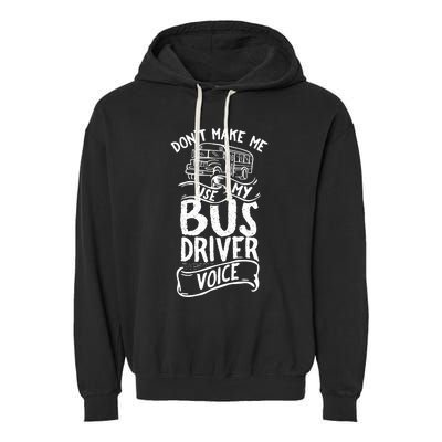 Bus Driver Voice Job Operator Busman Driving Garment-Dyed Fleece Hoodie