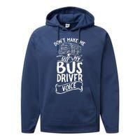 Bus Driver Voice Job Operator Busman Driving Performance Fleece Hoodie