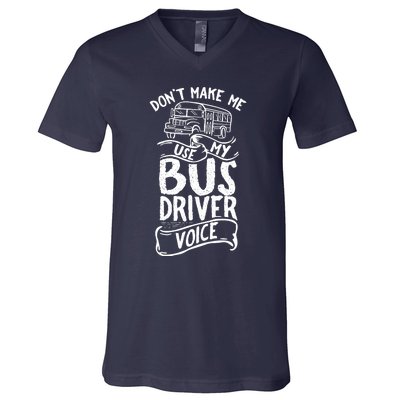 Bus Driver Voice Job Operator Busman Driving V-Neck T-Shirt