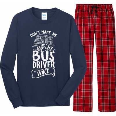 Bus Driver Voice Job Operator Busman Driving Long Sleeve Pajama Set