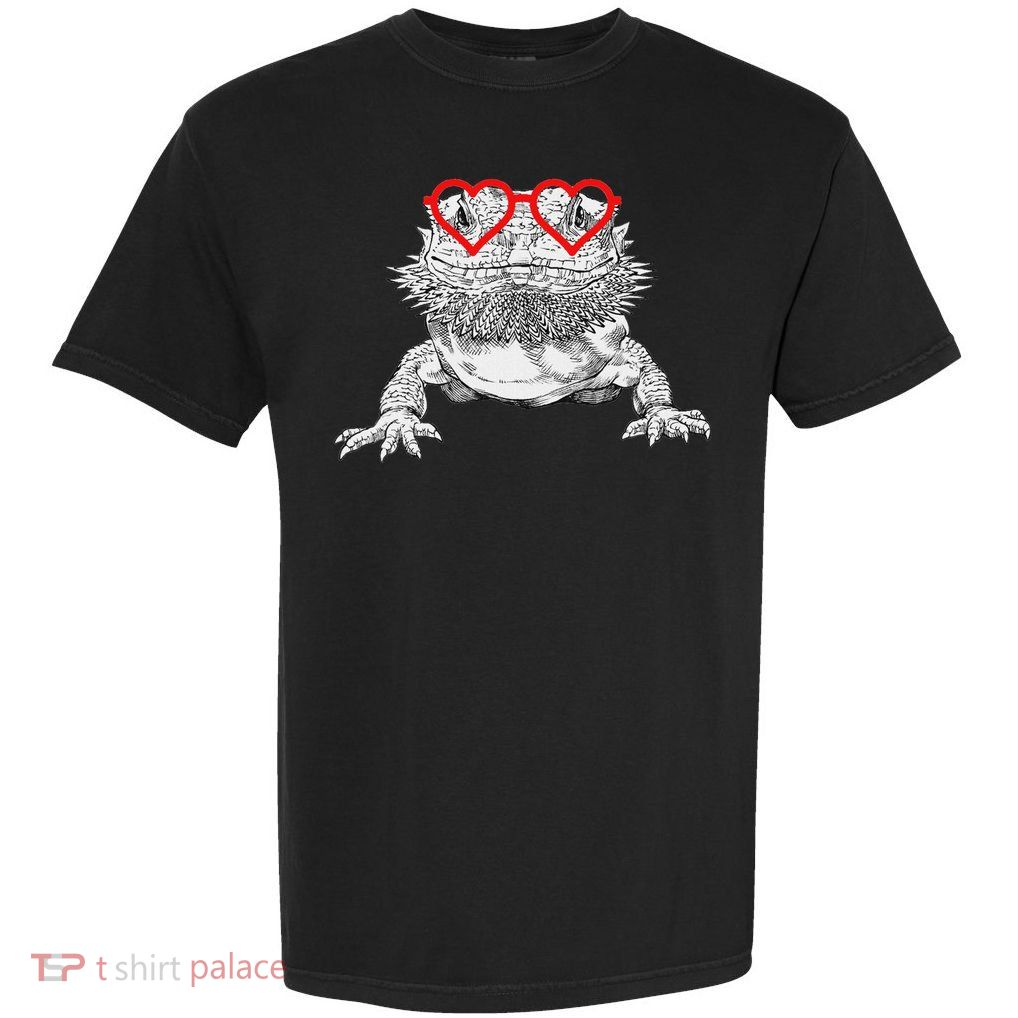 Bearded Dragon Valentines Day Beardie Mom Animal Lover Garment-Dyed Heavyweight T-Shirt