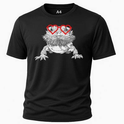 Bearded Dragon Valentines Day Beardie Mom Animal Lover Performance Shirt