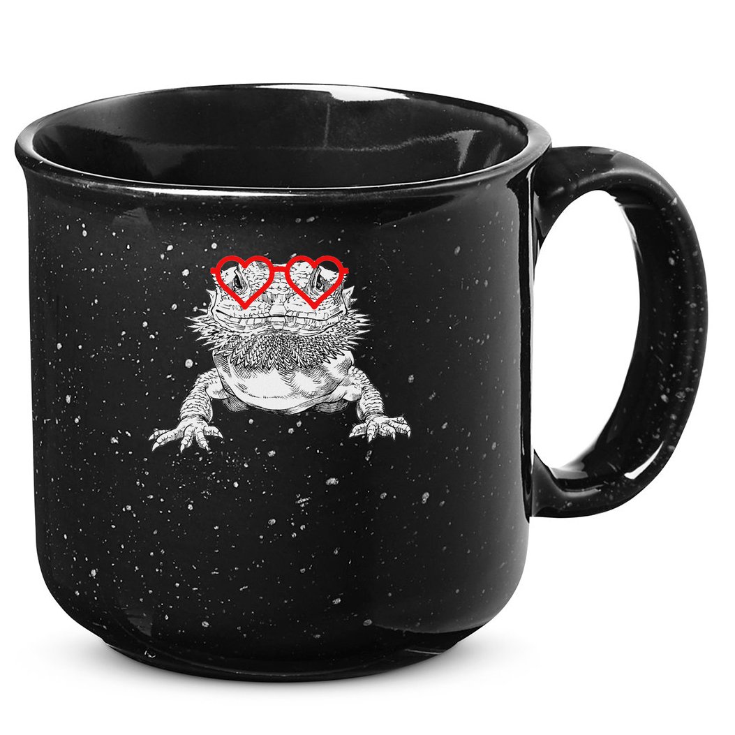 Bearded Dragon Valentines Day Beardie Mom Animal Lover 15oz Campfire Ceramic Mug