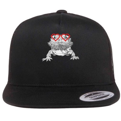 Bearded Dragon Valentines Day Beardie Mom Animal Lover Flatbill Hat