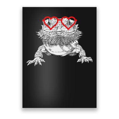 Bearded Dragon Valentines Day Beardie Mom Animal Lover Poster