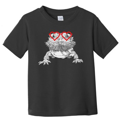 Bearded Dragon Valentines Day Beardie Mom Animal Lover Toddler T-Shirt