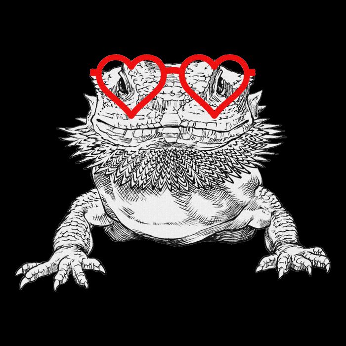 Bearded Dragon Valentines Day Beardie Mom Animal Lover Women's Crop Top Tee