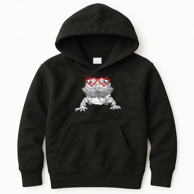 Bearded Dragon Valentines Day Beardie Mom Animal Lover Kids Hoodie
