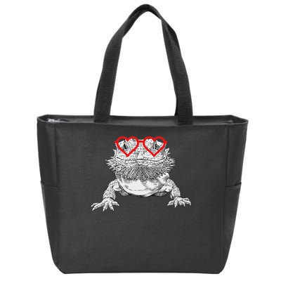 Bearded Dragon Valentines Day Beardie Mom Animal Lover Zip Tote Bag