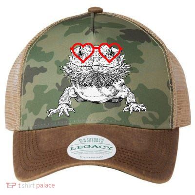 Bearded Dragon Valentines Day Beardie Mom Animal Lover Legacy Tie Dye Trucker Hat