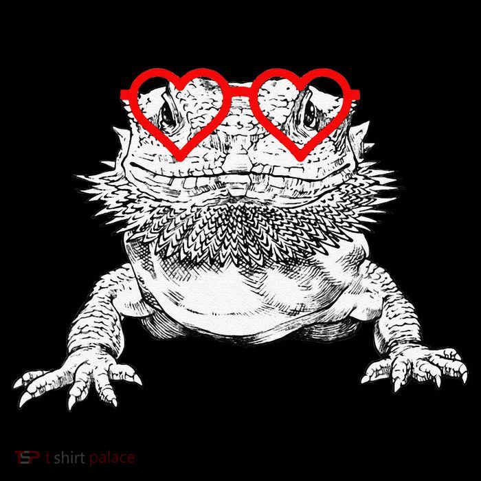Bearded Dragon Valentines Day Beardie Mom Animal Lover Tall T-Shirt