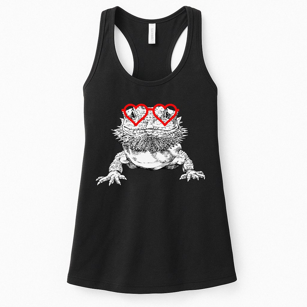 Bearded Dragon Valentines Day Beardie Mom Animal Lover Womens Tank Top