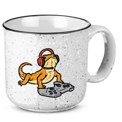 Bearded Dragon Video Gaming Funny Gamer Animal 15oz Campfire Ceramic Mug