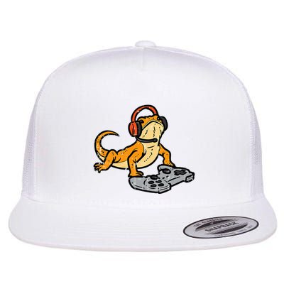 Bearded Dragon Video Gaming Funny Gamer Animal Flatbill Hat