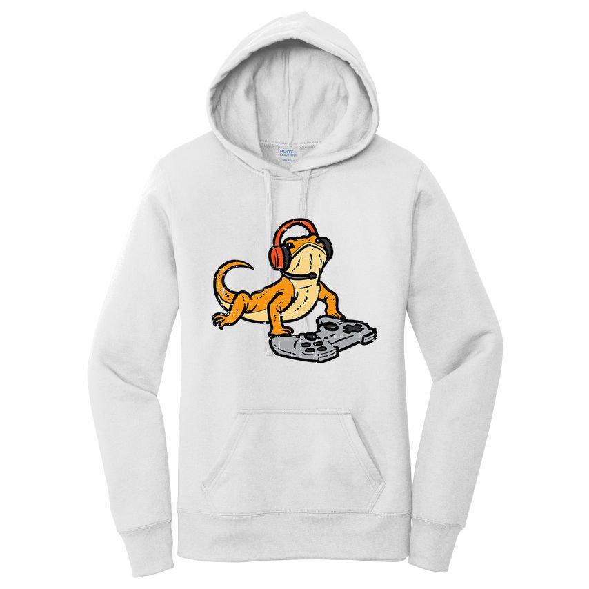 Bearded Dragon Video Gaming Funny Gamer Animal Women's Pullover Hoodie