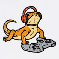 Bearded Dragon Video Gaming Funny Gamer Animal Women's Crop Top Tee