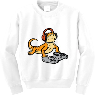 Bearded Dragon Video Gaming Funny Gamer Animal Kids Sweatshirt